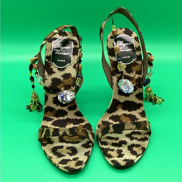 Roger Vivier women’s EU 40 (US 9, UK 7) Leopard Print Sandal Pump - Picture 3 of 9